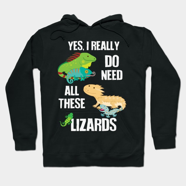 Need All These Lizards Hoodie by Psitta